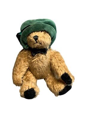 Boyds Bear Blanche Green Velvet Hat & Bow Tie 7"